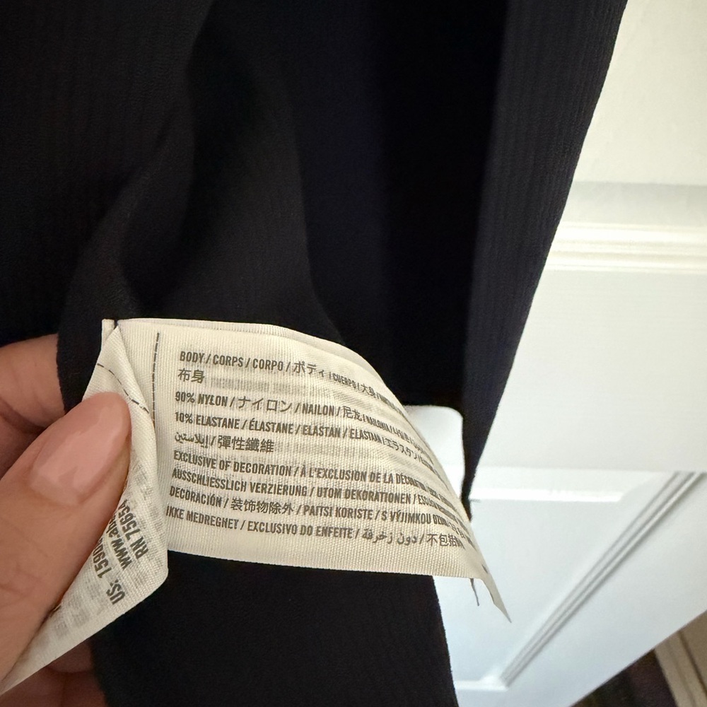 Abercrombie & Fitch Ribbed Midi Dress in Black - Picture 6 of 6